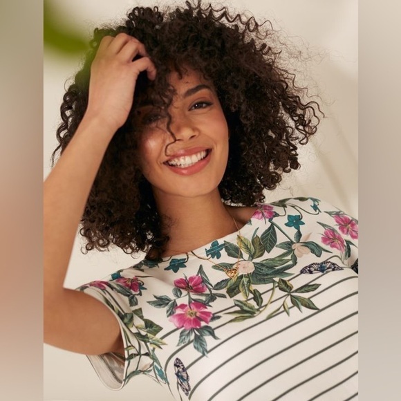 Joules Riviera Print Printed Jersey Short Sleeve Dress, Size 8 - Picture 6 of 14